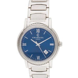 Authentic CHARRIOL Parisii Watch Quartz Blue Dial